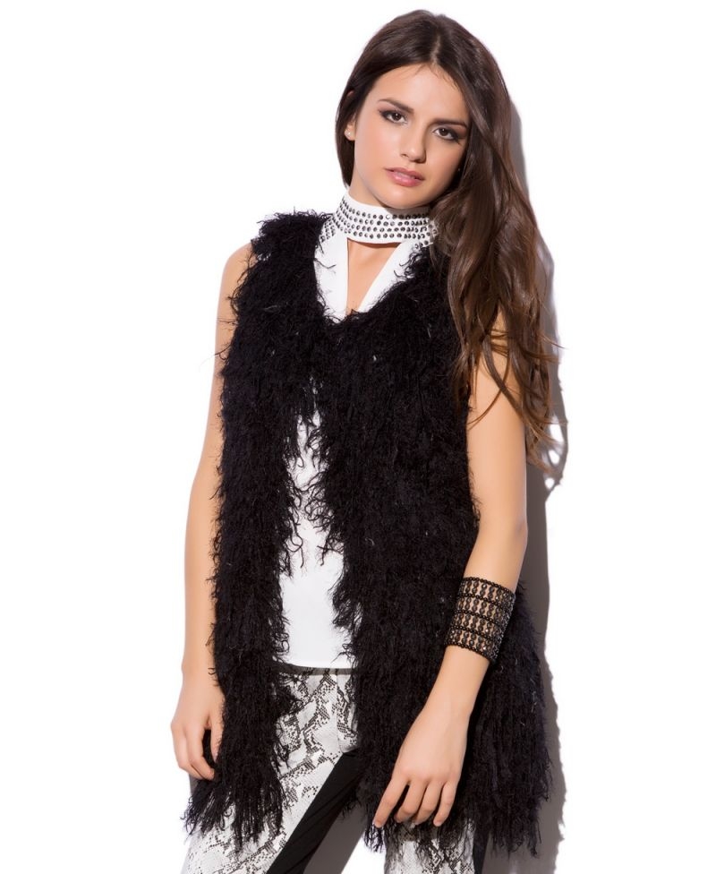 Chaleco de Pelo negro2